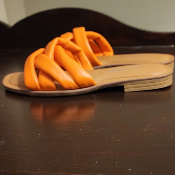 Cushionaire Orange Farah Memory Foam Sandal Size 6.5 - Picture 7 of 9